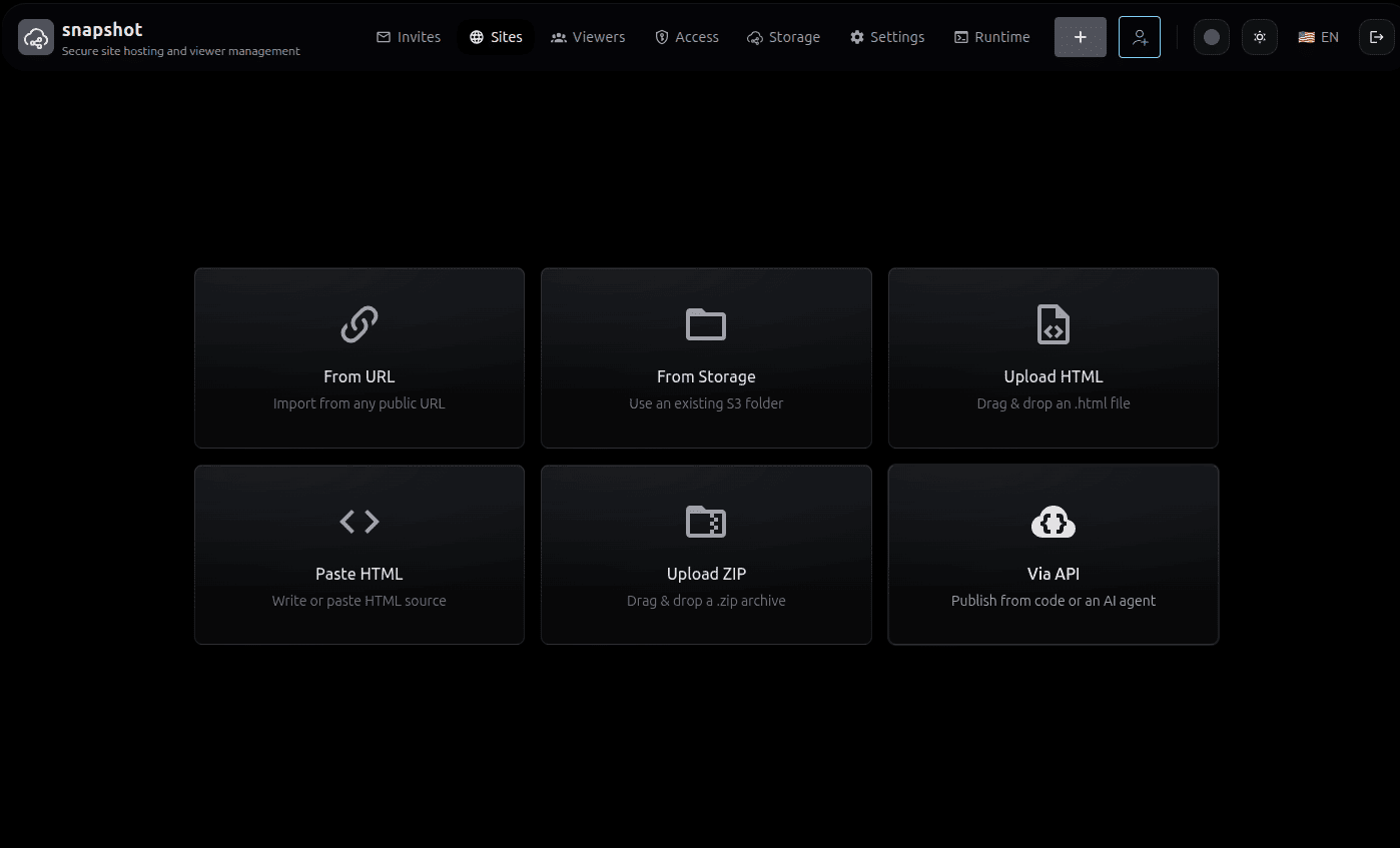 Snapshot screenshot
